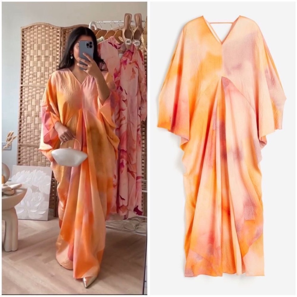 H&M Patterned Kaftan Dress Ramadan Modest New